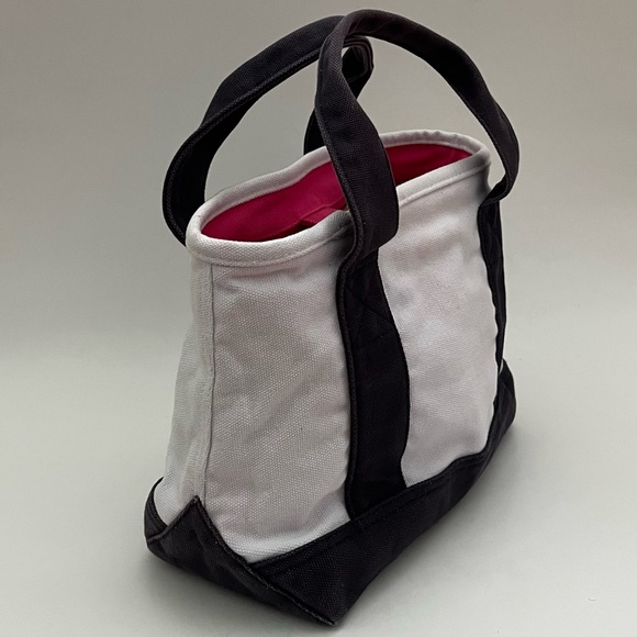 SOLD❗️ Polo Ralph Lauren Small Canvas Tote Big Pony Logo White Blue Preppy Bag - Picture 5 of 11